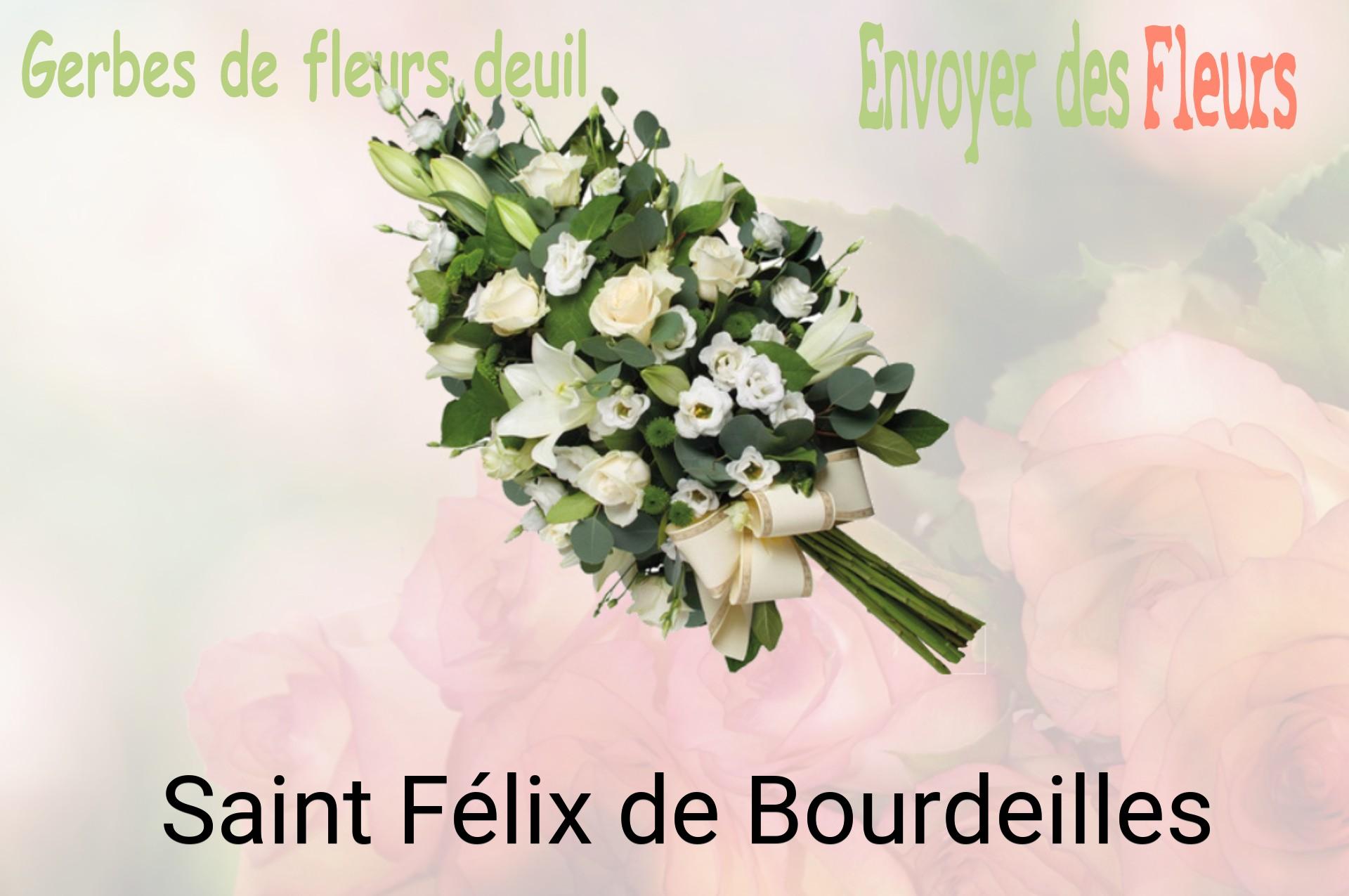 Gerbe de fleurs de deuil livrée à Saint-Félix-de-Bourdeilles